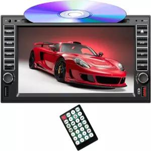 Polarlander 2 Din 7 차량용 DVD CD 플레이어 범용 블루투스 라디오 Dash 6.5 터치스크린 스테레오 오디오