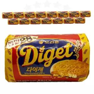통밀 소화 비스킷 간식용 고섬유질 담백한 맛 아침 대용 사무실 간편식 차와