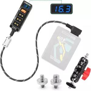 ARRI RED Sony용 12V 레귤레이티드 전압계 P-Tap 스플리터테라덱 스몰hd DJI TILTA SmallRig V-Mount