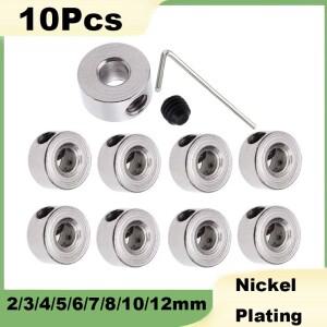 10Pcs 금속 샤프트 클램핑 슬리브 23456781012mm RC 비행기 랜딩 기어 스토퍼 세트 휠 칼라용 강철 니켈 도