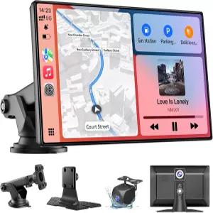 9 무선 CarPlay 및 Android Auto 차량용 4K 대시캠이 탑재된 화면 1080p 후방 카메라 GPS 내비게이션