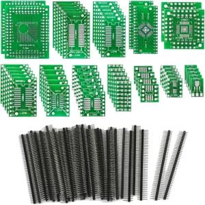 KeeYees 12종 SMD to DIP 어댑터 PCB 프로토타입 보드 키트 SOP8 0402/0603/0805 SMT SOT89/SOT223 TQFP100