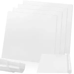 Tlence 4팩 반투명 실리콘 시트 12 x 1/8 60A 듀로 화이트 고무 매트 중장비용 개스킷 소재 DIY 실링 및