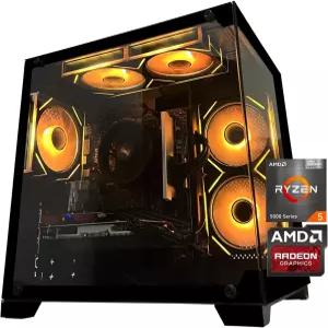 SKYESEV 게이밍 PC 데스크탑 컴퓨터 AMD Ryzen 5 5500 RX6500XT 4GB 그래픽 DDR4 RAM NVMe SSD ARGB 팬