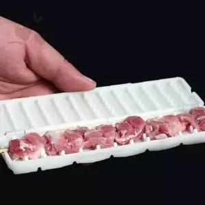 고기꼬치 정리대 야외용 조리도구 스테인리스 거치대 육류 손질 보관함 꼬챙이 꽂는