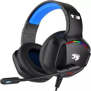 PC Xbox One Series X/s PS4 스위치 스테레오 유선 노이즈 캔슬링 오버이어 헤드폰 컴퓨터 노트북 Mac