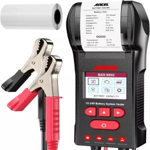 프린터 포함 ANCEL BST600 자동차 배터리 테스터 - 12V/24V 100-2000 CCA 디지털 부하 대형 트럭 해상