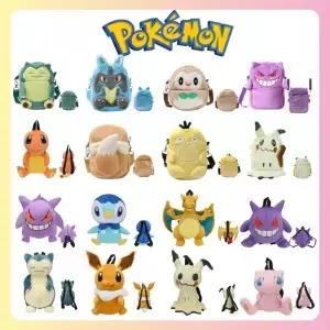 포켓몬 플러시 배낭 Gengar Mimiku Eevee Snorlax Charmander Charizard Mew Rowlet 인형 장난감 어깨 가방