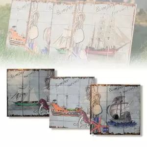 [하프클럽/셀럽하우스]빈티지 목재 그림 포스터 카페소품 벽장식 감성액자
