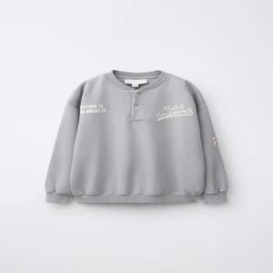 국내배송 ZARA 자라 주니어 키즈 폴로 칼라 스웨트셔츠 블루 그레이 7878670819 2133166