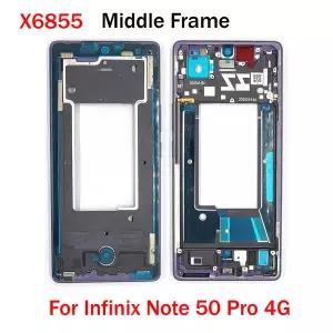 인피닉스 노트 50 프로 4G X6855 LCD 전면 프레임 하우징 베젤 측면 버튼 포함 수리 부품