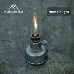 MOUNTAINHIKER 신상 야외 가스 라이트 세트 피크닉 캠핑 레트로 장식 분위기 빛 크리 에이 티브 데스크탑 침대 옆 가스 램프