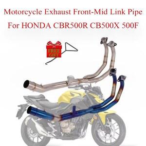 혼다 CBR500 CB500X CB500F CBR500R 오토바이 배기 프론트 미들 링크 파이프 모토 이스케이프 시스템 파이프 머플러용 슬립온