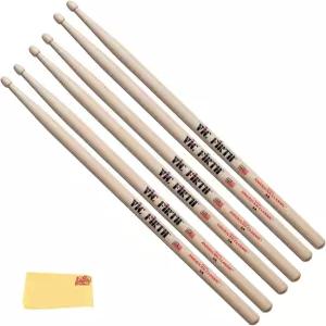 Vic Firth American Classic 5A 드럼스틱 - 3팩 (Austin Bazaar 폴리싱 천 포함)