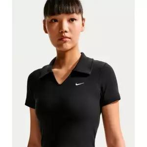NIKE 스포츠웨어 타이트 크롭 폴로 W - 블랙:화이트 IO2730-010 6686188 -