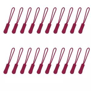Amykite 교체용 지퍼 손잡이 나일론 코드 연장 수리 키트 로즈 레드