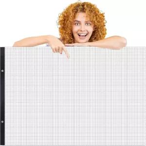 gisgfim 대형 엔지니어링 그래프 용지 패드 22x17 가로형 4x4 블랙 그리드 거대한 제도용 스케치 프린트