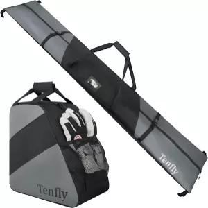 TENFLY 스키 백과 부츠 백 콤보 항공 여행용 스노우 방수 안전 보강 여행 가방