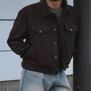 브랜디드 BR26JK15BR 여성 트러커자켓 청 FAKE SUEDE TRUCKER JACKET [BROWN] 6134895