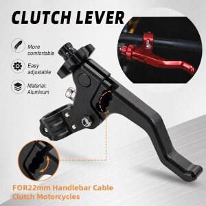 오토바이 CNC 숏 스턴트 클러치 레버 22mm 7/8인치 핸들바 CRF KLX RMZ DRZ KX RM YZ SX EXC XC ATV 더트 바이크 부품 내구성 강함