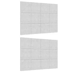 AFOURT24 팩 음향 패널 12 X 12인치 장식용 방음 벽 및 천장 실버 그레이