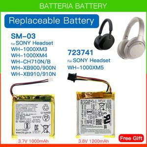 소니 WH 1000xM3 WH 1000XM4 WH CH710N/B WH XB900 WH XB900N 723741 WH 1000XM5 배터리용 정품 SM 03 교체 배터리
