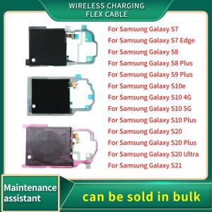 무선 충전 패널 코일 칩 NFC 플렉스 케이블 삼성 갤럭시 S7 가장자리 S8 S9 S10 S20 S21 플러스 울트라 S10e 안테나 부품