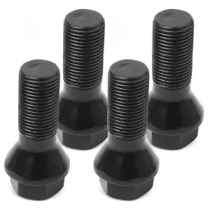 4 PCS 3613678151 블랙 14x1.25mm 휠 러그 볼트 샹크 2003-2021 미니 올 림 리플랫 36136774896