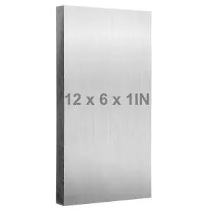ZOFORTY 6061 알루미늄 판금 12 x 6 1 인치 두꺼운 평평한 판 보호 필름으로 덮인 금속 공예 산업 용접용