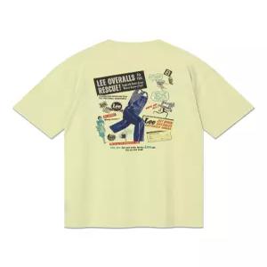 리 빈티지 데님 오버롤 그래픽 티셔츠 라임 LE2502ST17LI 4879014