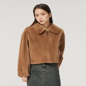 리 우먼 페이크퍼 자켓 브라운 LE2403JK62BR 4457937