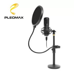 PLM-Q70 USB 스탠드형 컨덴서 마이크로폰방송용 장비 유선 콘서 녹음용 용마이크 홈레코딩 유튜브 인터넷