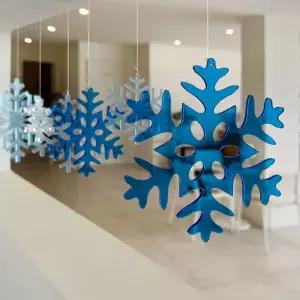 3SET 눈꽃 모빌 크리스마스 아크릴 모형 트리 장식/컬러/캐쳐/감성/썬캐쳐/썬캐처/썬데코/무드/인테리어/데