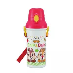 스케이터 칩 데일 원터치 물통 480ml 텀블러 물병 어린이 소풍 캐릭터 키즈 크로스 스트랩 학생