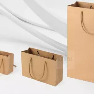 디피몰 가로형 종이 쇼핑백 10P세트 21X14CM 크라프트 종이쇼핑백