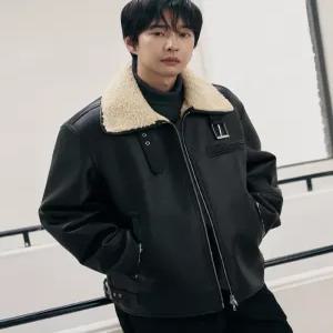 드로우핏 [ X드로우핏] 시어링 미니멀 무스탕 자켓 [BEIGE] DFJK4401BE 4538569