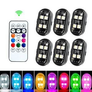 무선 조명 항공기 비행기 헬리콥터 경고등 RGB LED 스트로브 라이트 오토바이 라이트 USB 충전식 LED 플래시