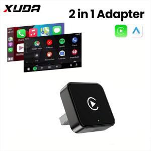 신상 2in1 유선 무선 CarPlay 어댑터 안드로이드 오토 동글 고품질 차량용 액세서리 스마트 박스 5GHz WiFi 타입 C/USB