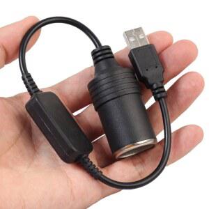 자동차 시가 라이터 소켓 USB 5V 12V 변환기 어댑터 유선 컨트롤러 플러그 커넥터 어댑터 자동 인테리어 액세서리