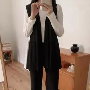 여성 레이어드 조끼 빅사이즈 여름 정장 롱 베스트