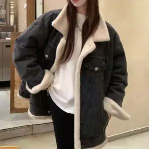 자켓 리버시블 청 여자 아우터 안감 양면 데님 퍼