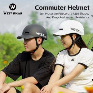 WEST BIKING CE 인증 자전거 헬멧 도로 자전거 야외 스포츠 안전 전기 스쿠터 롤러 스케이트 모자 사이클링 장비