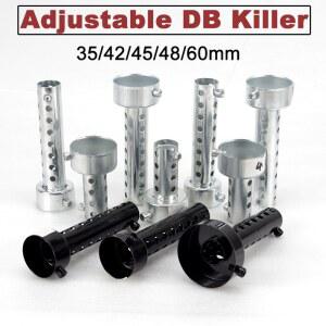 35mm 42mm 45mm 48mm 60mm 배기 머플러 조정 가능한 DB 킬러 소음기 AR 용 SC 용 Akrapovic 용 소음 제거기 감소