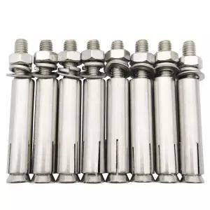 시퍼리 확장 볼트 304 스테인리스 스틸 외부 육각 너트 나사 슬리브 앵커 M6x60mm 8Pcs