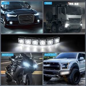 2X 방수 DRL 6 칩 Led 자동차 장식  주간 러닝 라이트 운전 스트립 헤드 안개 백업 트렁크