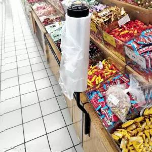 롤비닐 걸이 대형마트 70cm 스탠드 거치대 봉지 롤백 웨이브 매장용 행거