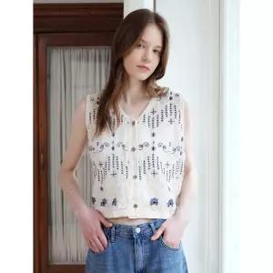 LESHOP 에스닉 자수 크로셰 베스트 DP3VW001A 1423815