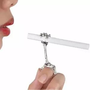 딜로그? 해골 담배집게 담배홀더 시가렛홀더 반지 유니크