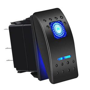 12V 24V 방수 해양 보트 로커 스위치 토글 5 핀 SPST ON Off 스위치 12V/20A 24V/10A 자동차 트럭 해양에 대 한 LED