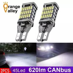 2PCS 우수한 LED T15 W16W 45 SMD 4014 자동차 자동 Canbus 반전 램프 중지 빛 백업 조명 역 전구